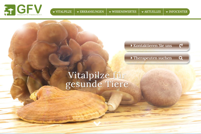 Neue Webseite zur Tier-Mykotherapie